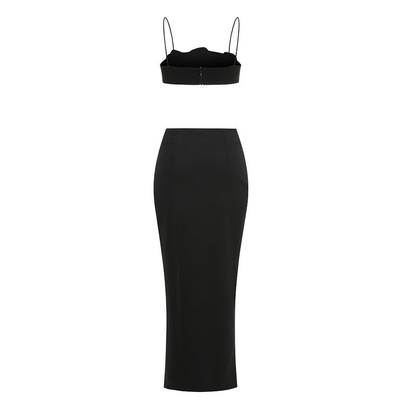 Black Rose Embellished Strappy Maxi Dress H6875