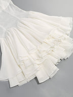 Black Ruffle Tiered Mini Dress H6329