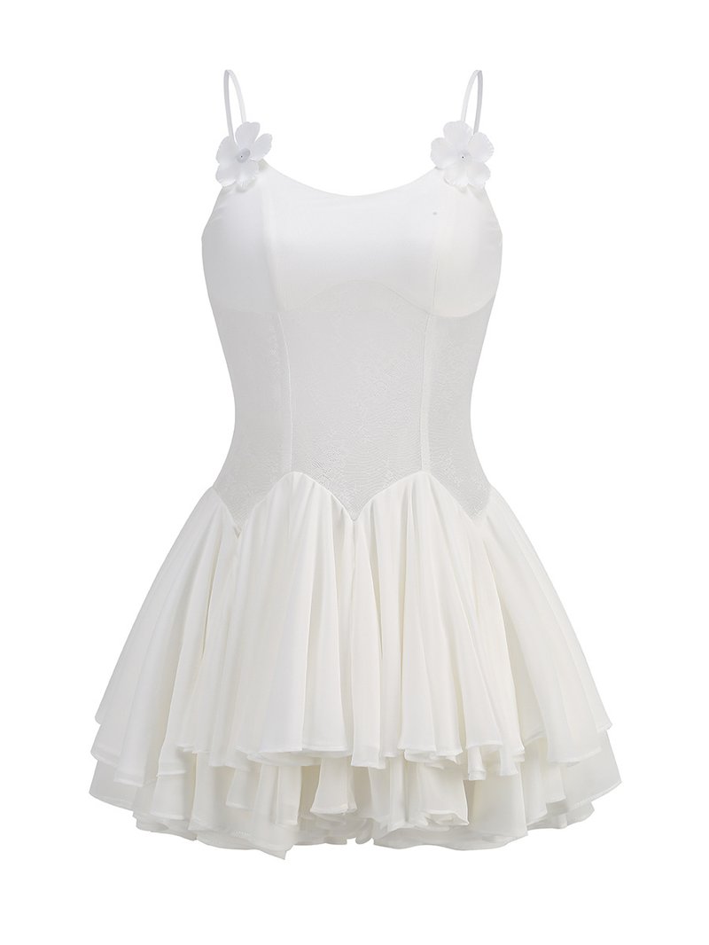 Black Ruffle Tiered Mini Dress H6329