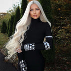 Black Sequin Sleeve Bodycon Dress H6083