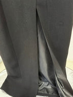 Black Tuxedo Style Maxi Dress H6607