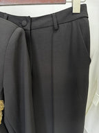 Black Tuxedo Suit with Gold Embellishment H6369