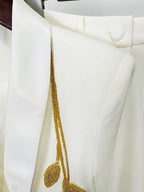 Black Tuxedo Suit with Gold Embellishment H6369