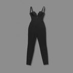 Black Velvet Corset Gown with Wide Brim Hat H6545