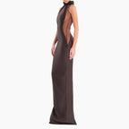 Braided Halter Sheath Gown H6843