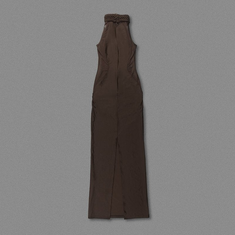 Braided Halter Sheath Gown H6843