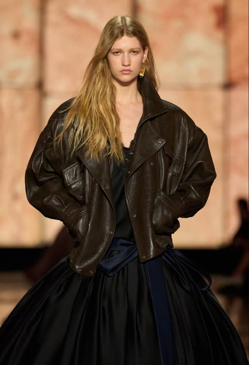 Brown Leather Moto Jacket H7024