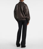 Brown Leather Moto Jacket H7024