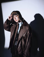 Brown Leather Moto Jacket H7024