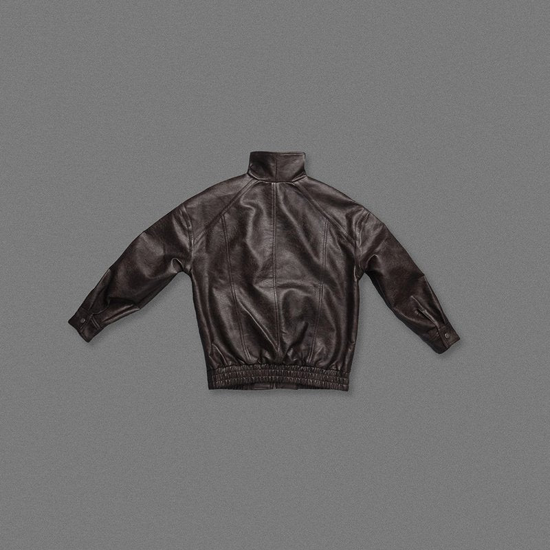Brown Leather Moto Jacket H7024