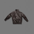Brown Leather Moto Jacket H7024