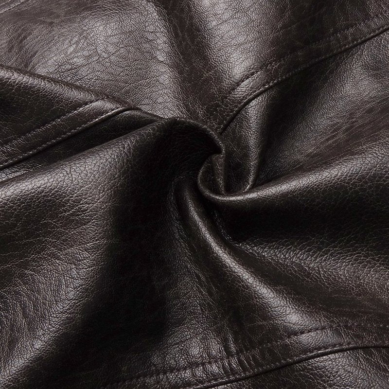 Brown Leather Moto Jacket H7024