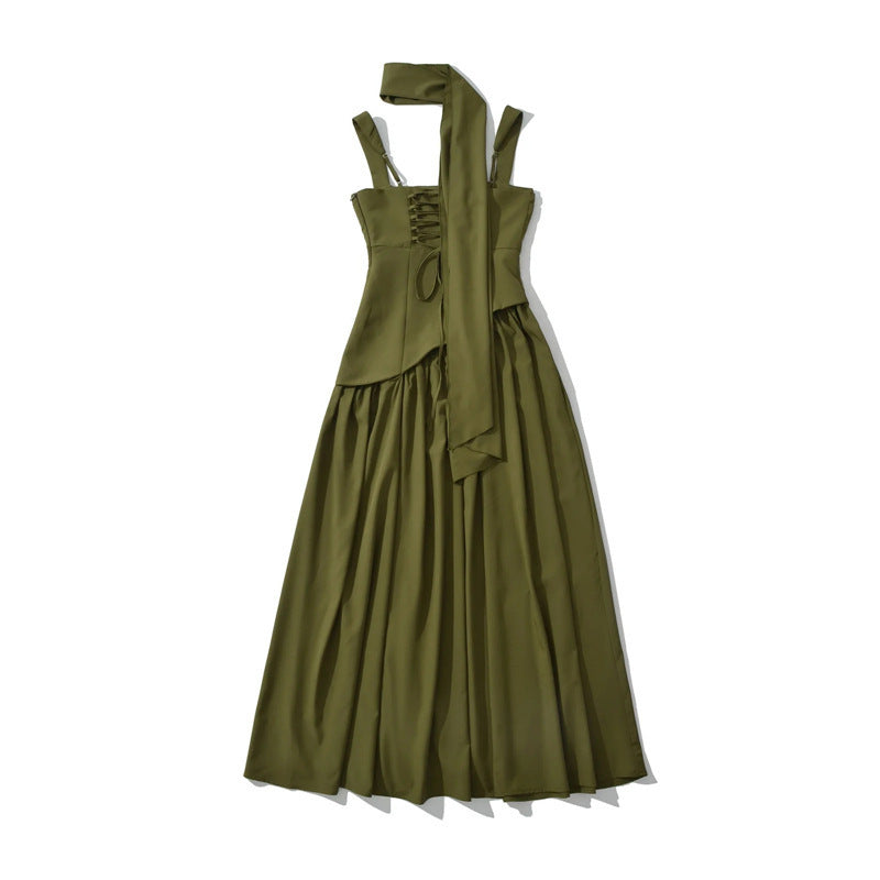 Fashion Burgundy Asymmetric Slit Maxi Dress H7160