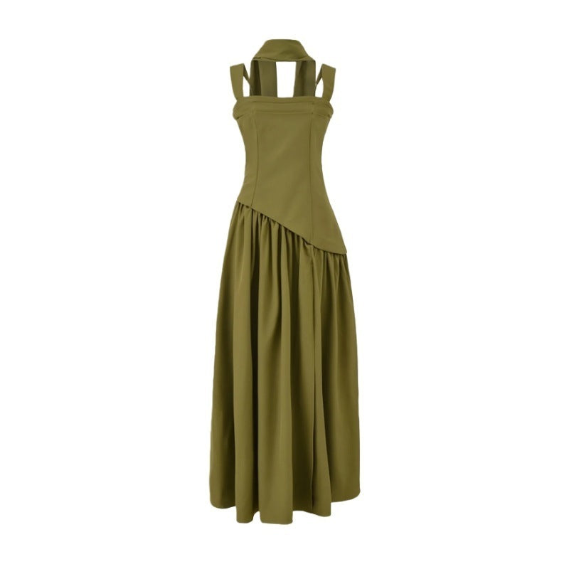 Fashion Burgundy Asymmetric Slit Maxi Dress H7160