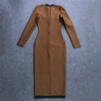 Button Front Knit Midi Dress H6242