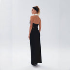 Collar Pearl Button Sleeveless Dress H6506