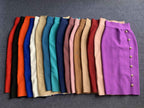 Colorful Button Front Pencil Skirts H217