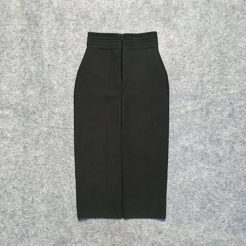 Colorful Button Front Pencil Skirts H217