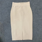 Colorful Button Front Pencil Skirts H217