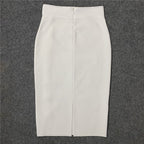 Colorful Button Front Pencil Skirts H217