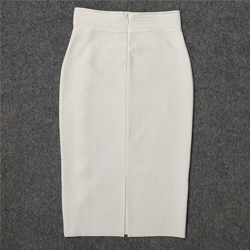 Colorful Button Front Pencil Skirts H217