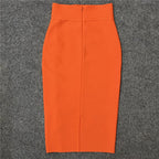Colorful Button Front Pencil Skirts H217