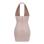 Cowl Neck Beaded Mini Dress H6259