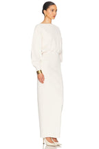 Cream High-Waisted Puff Sleeve Dress H6887