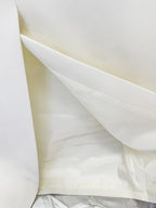Cream Long Sleeve Beaded V-Neck Gown H6778