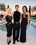 Cross-Strap Cutout Black Maxi Dress H6040
