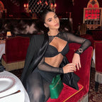Cross-Strap Cutout Bodysuit Set H6191