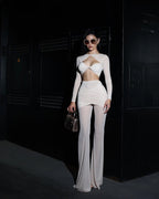 Cross-Strap Cutout Bodysuit Set H6191