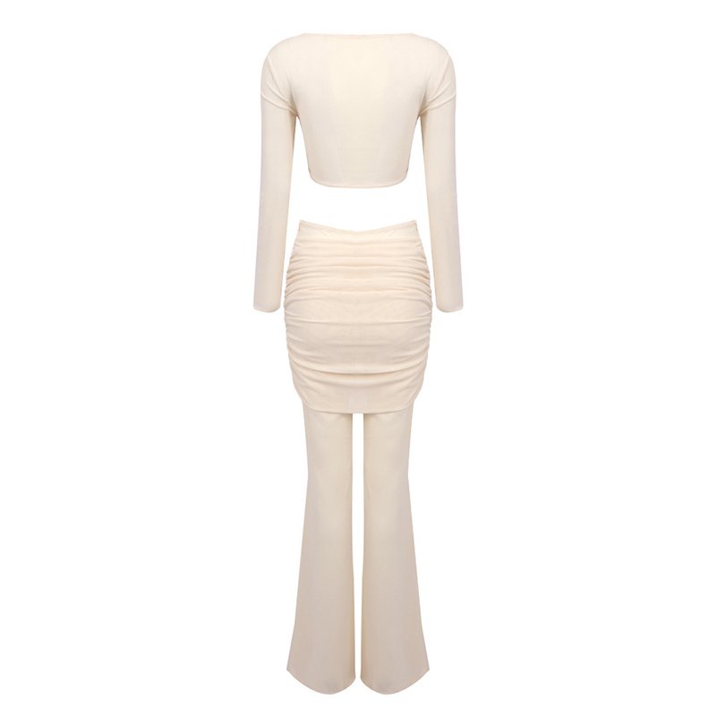 Cross-Strap Cutout Bodysuit Set H6191