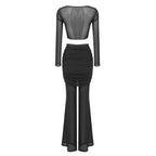 Cross-Strap Cutout Bodysuit Set H6191
