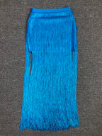 Cross-Strap Fringe Maxi Dress H6372