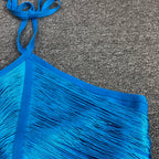 Cross-Strap Fringe Maxi Dress H6372