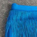 Cross-Strap Fringe Maxi Dress H6372