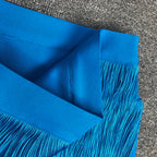 Cross-Strap Fringe Maxi Dress H6372