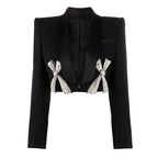 Crystal Bow Cutout Blazer Set H5946