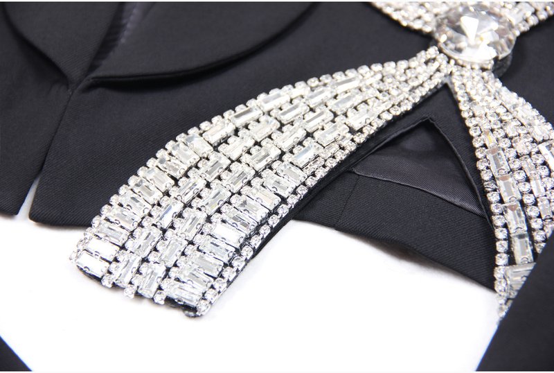 Crystal Bow Cutout Blazer Set H5946