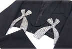 Crystal Bow Cutout Blazer Set H5946