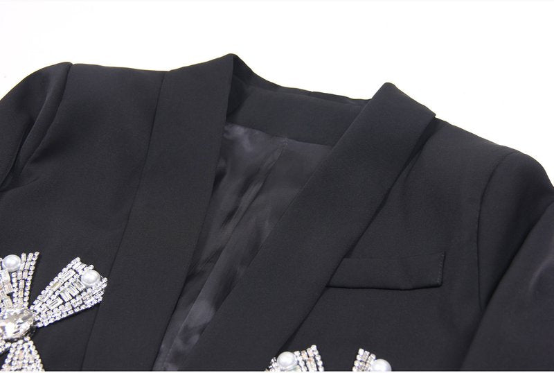 Crystal Bow Cutout Blazer Set H5946