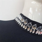 Crystal Embellished Black Mini Dress H5953