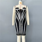 Crystal Embellished Corset Mini Dress H6751