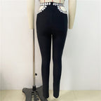 Crystal Embellished Cut-Out Bodysuit H6234