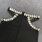 Crystal Embellished Cut-Out Bodysuit H6234