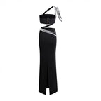 Crystal Embellished Cutout Mermaid Gown H6235