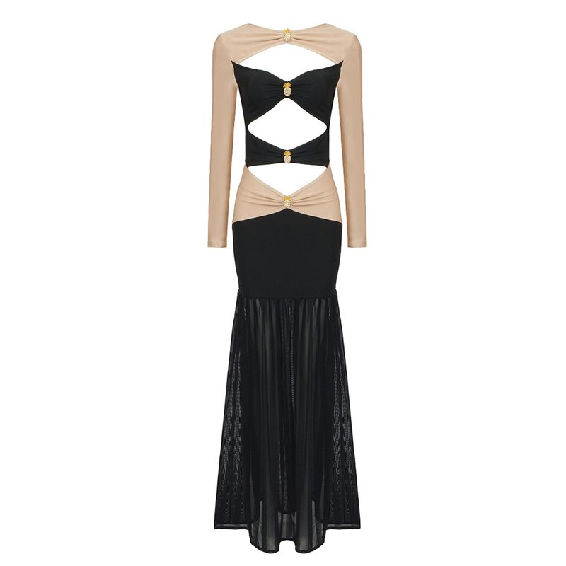 Cutout Bandage Midi Dress H5980