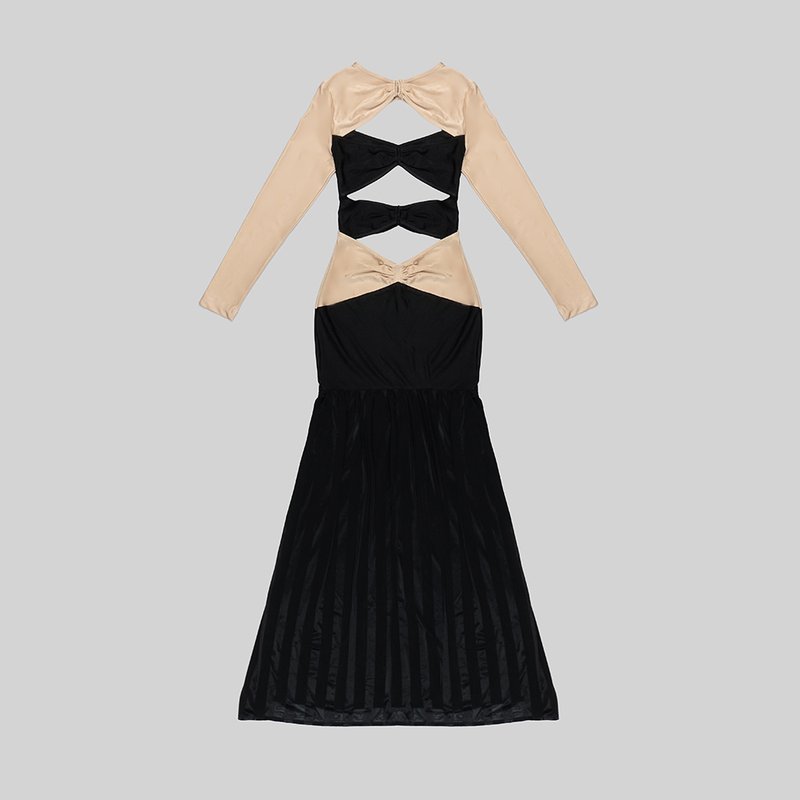 Cutout Bandage Midi Dress H5980