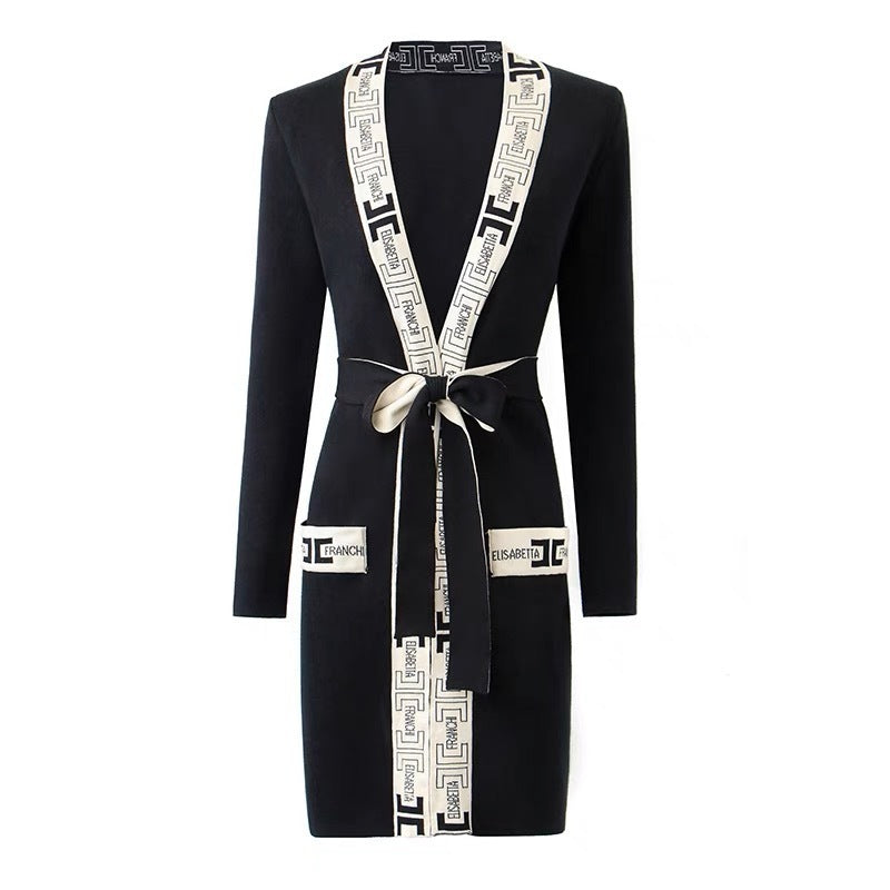 Cutout Black Bodycon Dress with Cape H5438